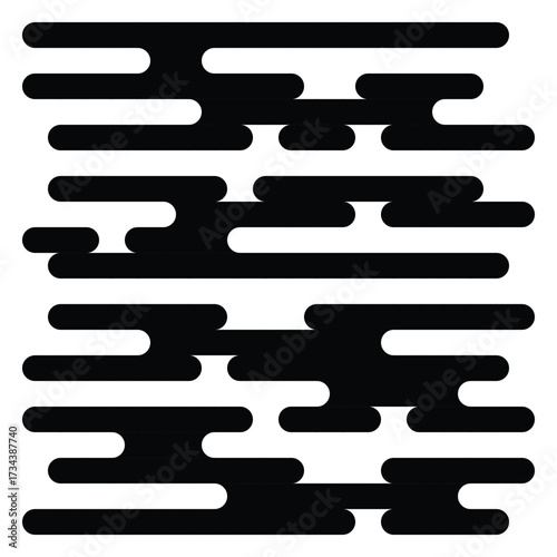 Vector collection set of simple cloud silhouettes.	
