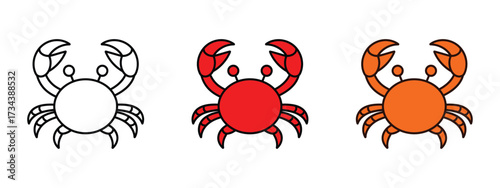 Crab icon vector. marine themes and ocean adventures symbol. vector illustration.