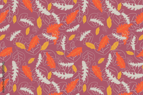 Rustic Style  Warmth with Thanksgiving, Autumn harvest Seamless Pattern for Fabric, table linens, greeting cards, scrapbook paper, wall art