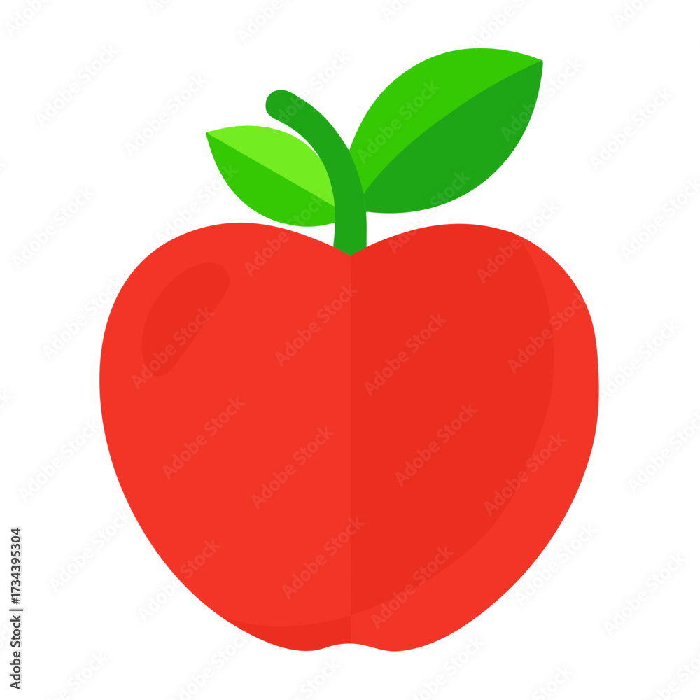 Fototapeta premium Fresh Red Apple Icon