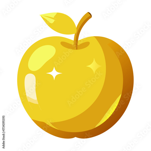Golden Apple Vector