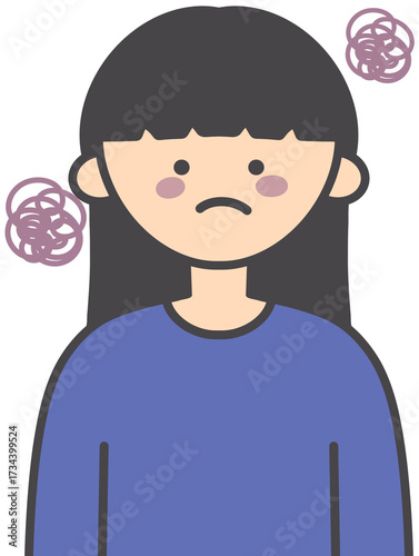 Upset Sad Worried Person Illustration