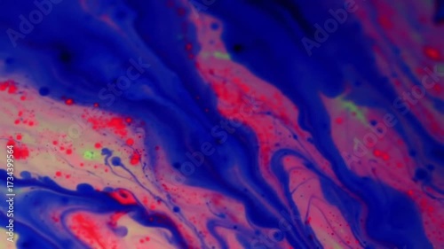 Abstract fluid art in vivid colors swirling patterns and textures