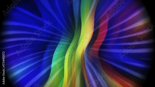 Abstract flowing shapes with vibrant colors and dynamic motion background
