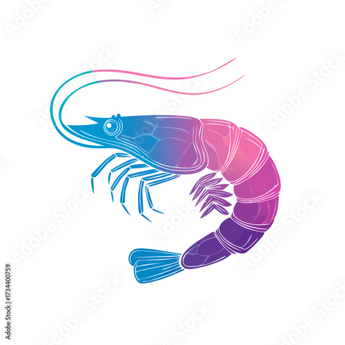 Neon Seafood Illustration