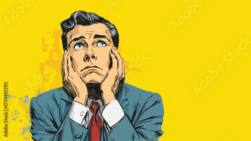 Disappointed Businessman Vector Illustration for Professional Presentations and Infographics