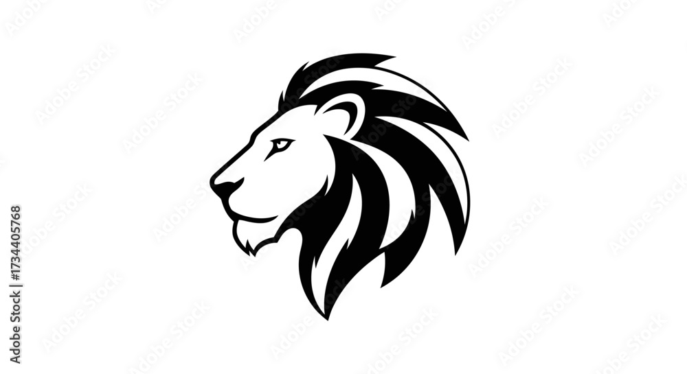 Fototapeta premium A simple, black and white logo featuring a stylized monkey face with text below.