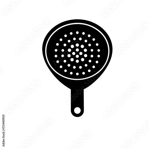 strainer silhouette black vector icon style simple
