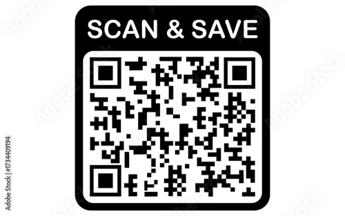 QR Code scan and Save vector stock image, QR code png image