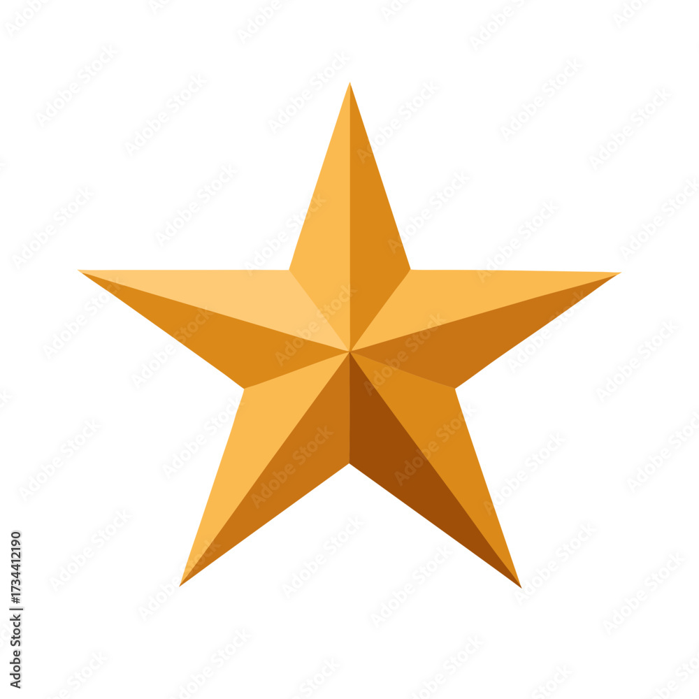 Fototapeta premium golden star on white background