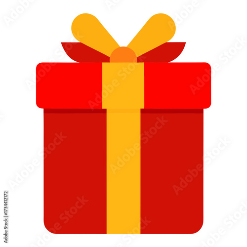 red gift box with ribbon