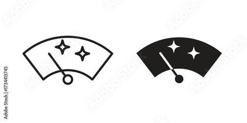 Wiper icons simple vector set. logo sign symbol set