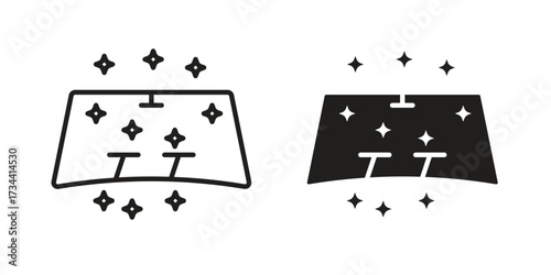 Windscreen icons simple vector set. logo sign symbol set