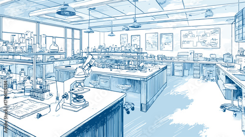 Modern Laboratory Research Center Building Interior Design
