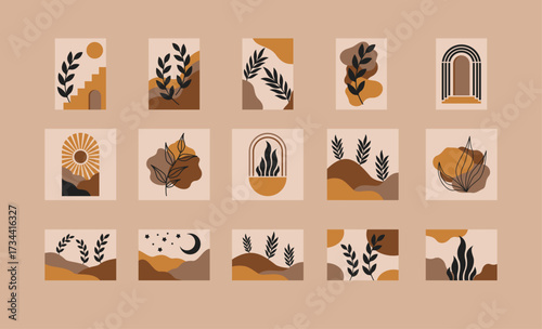 Abstract Boho Wall Art Graphic Pack