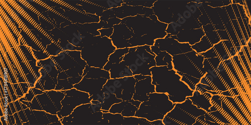 orange black brush Car sticker wrap pattern banner abstract sporty lines black orange color combination grunge brush modern pattern racing motorsport vector design. vector