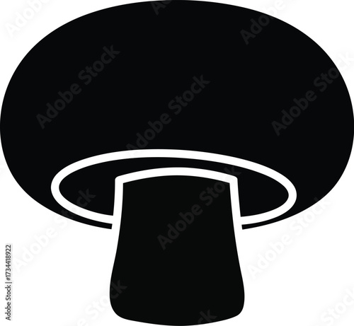 Mushroom vector graphic scalable eps illustration icon food foraging nature fungus