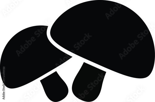 Mushroom vector graphic illustration two edible fungi scalable icon eps file