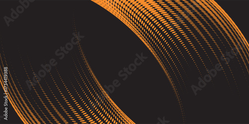 orange black brush Car sticker wrap pattern banner abstract sporty lines.