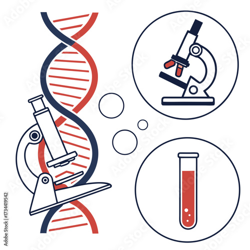 Illustration of medical research equipment