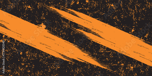 orange black brush Car sticker wrap pattern banner abstract sporty lines. illustration eps 10