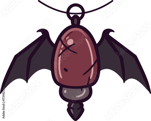 Whimsical bat ornament halloween decoration festive autumn vector