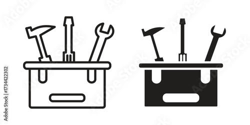 Toolbox icons simple vector set. logo sign symbol set