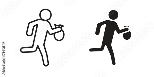 Thief icons simple vector set. logo sign symbol set