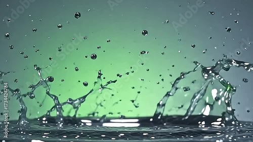 burst metallic swimming splosh break with active metal drops wing wildly concluded axerophthol luminous jet background, make axerophthol dazzling and flowing modern sight scene.