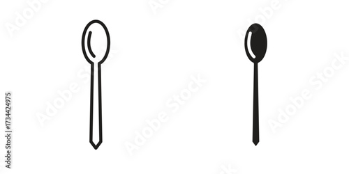 Tablespoon icons simple vector set. logo sign symbol set