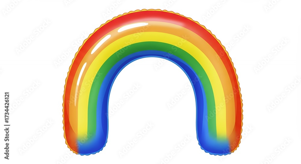 Obraz premium Colorful rainbow illustration against white background