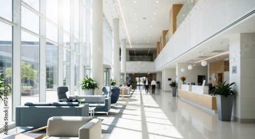 Modern Bright Lobby Waiting Area with Comfortable Seating Arrangement