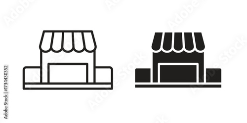 Showroom icons simple vector set. logo sign symbol set