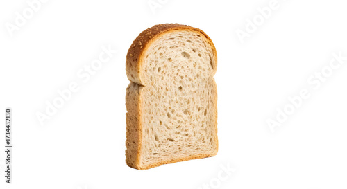 Slice of whole wheat bread isolated PNG with Transparent Background