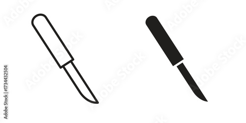 Scalpel icons simple vector set. logo sign symbol set