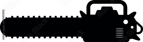 chainsaw silhouette vector, chainsaw isolated, chainsaw black icon