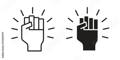 Rebellion icons simple vector set. logo sign symbol set