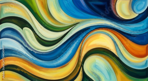 Abstract Waves of Color A Flowing Symphony of Artistic Expressions