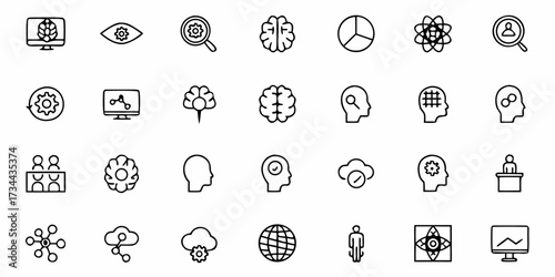 Inspiring collection of modern icons representing innovation, technology, and abstract concepts for dynamic business and creative projects
