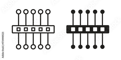 Proxy server icons simple vector set. logo sign symbol set