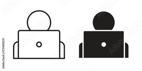 Programmer icons simple vector set. logo sign symbol set