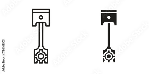 Piston icons simple vector set. logo sign symbol set