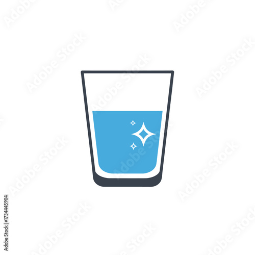 Glass of refreshing water with a clean and clear appearance.