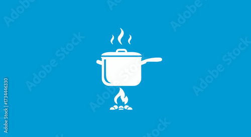 Icon flat cooking, hot, icon