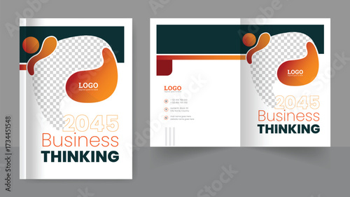 Modern Corporate Business brochure cover page annual report book cover business profile design template elegant modern editable text file