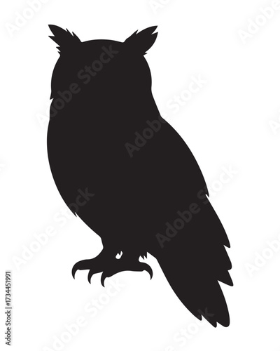 owl silhouette vector art night bird wisdom emblem simple flat graphic owl icon for branding ai eps png jpeg