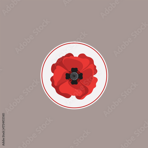 Poppy Symbol of Remembrance Day Memorial Ceremony Honoring Veterans A Symbolic Tribute