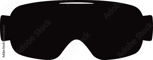 virtual reality headset silhouette, vr box black symbol