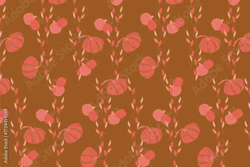 Thanksgiving Seamless Pattern Flat vector illustrations, clean lines For Wrapping paper, social media templates, tote bag prints, planners, Fabric, Wallpaper