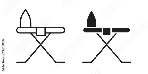 Iron board icons simple vector set. logo sign symbol set